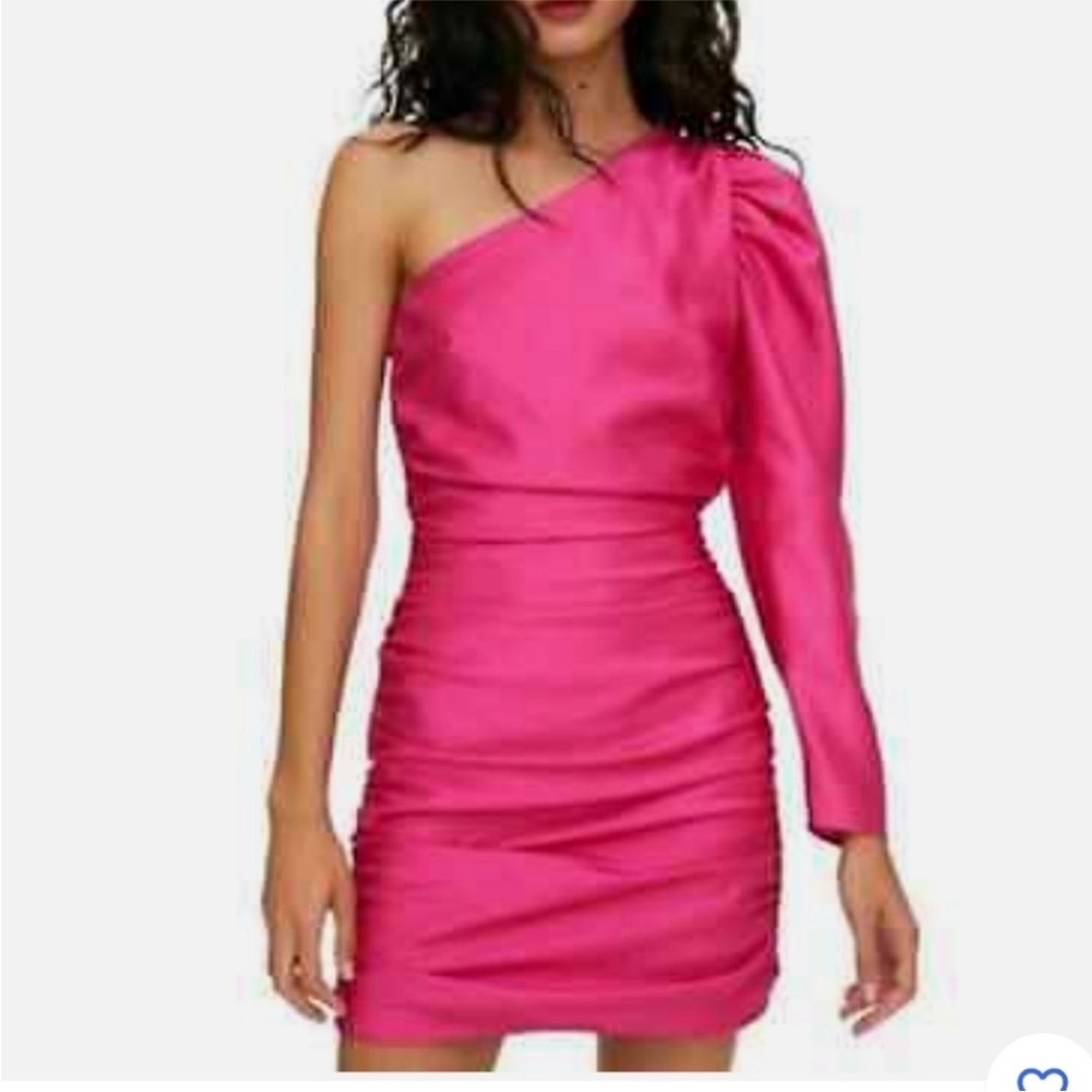 NWT Aritzia Wilfred one shoulder rhapsody mini dress Pink Size 2 B28